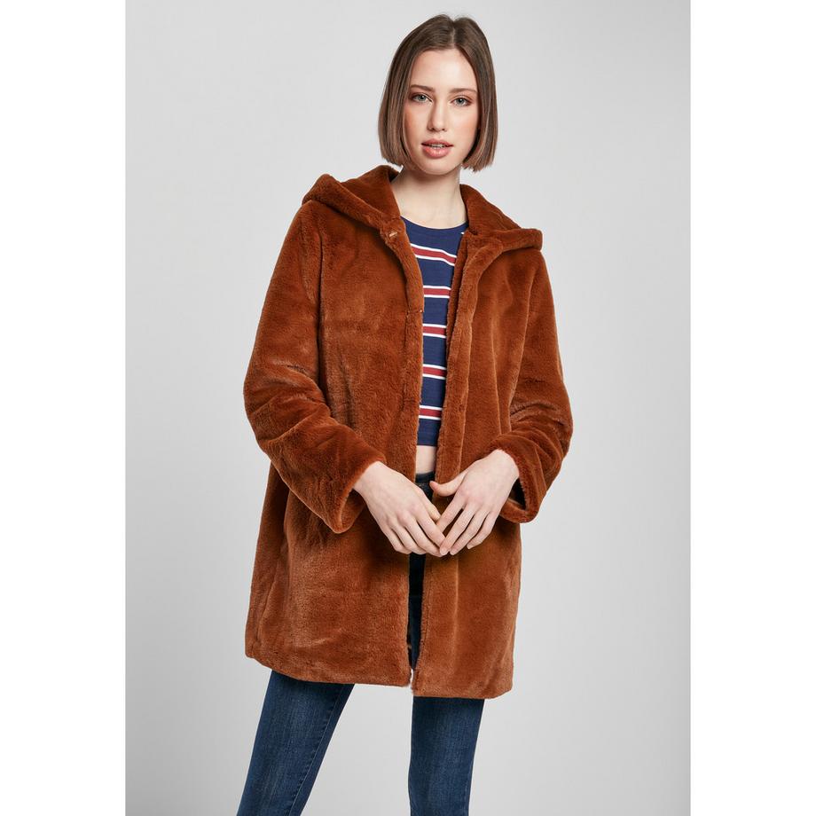 URBAN CLASSICS Cappotto Teddy con Cappuccio  