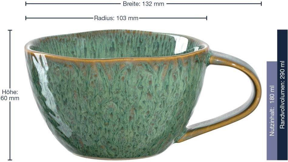 LEONARDO Kaffeetasse Matera 290 ml, 4 Stück, Grün  