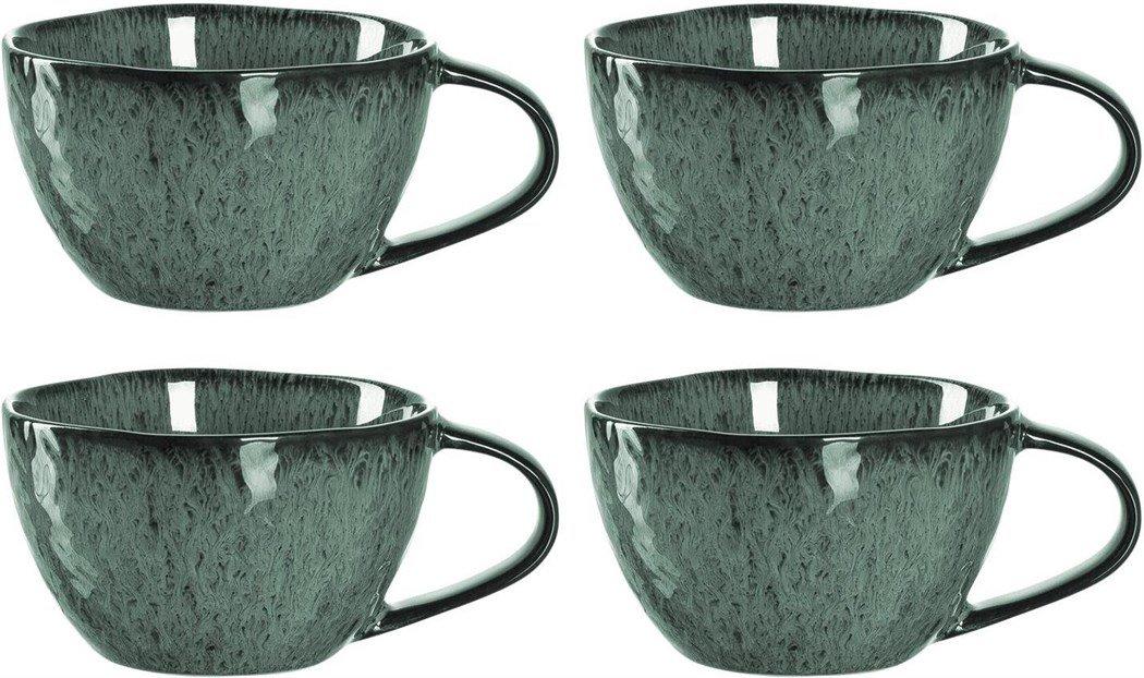 LEONARDO Tasse Matera 290ml Grün 4er Set 4 Stück, HxD: 6x10cm, Vol: 180ml, Keramik  