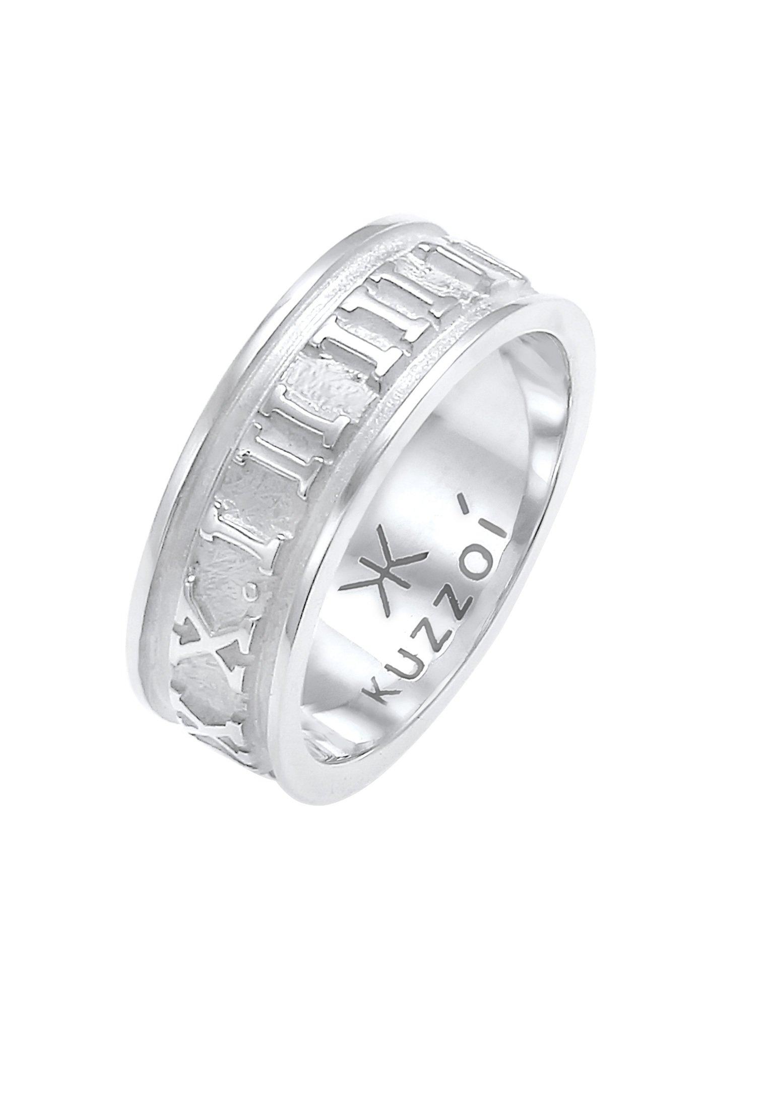 Kuzzoi  Ring  Bandring Römische Zahlen 925 Silber 