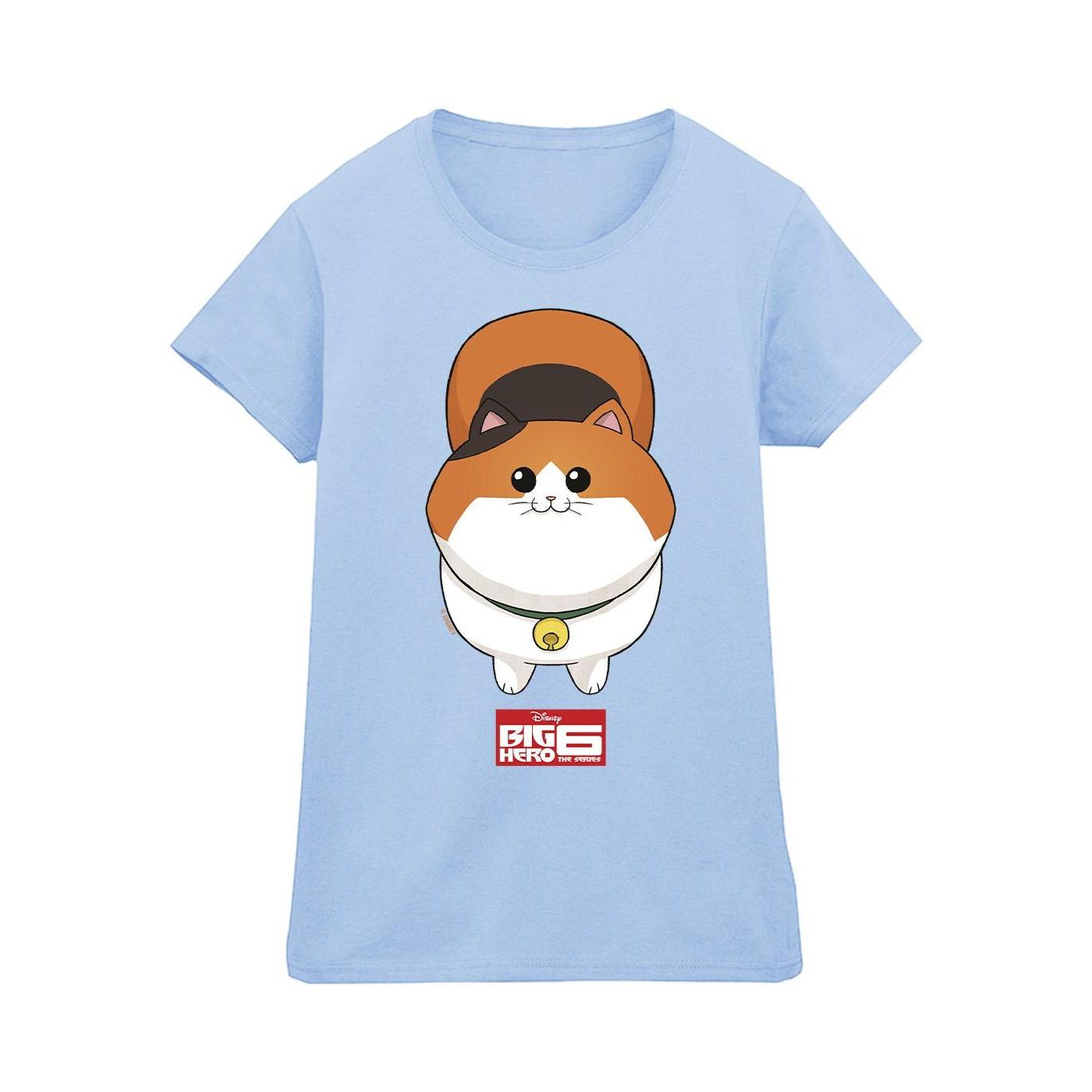 Image of Big Hero 6 Baymax Kitten Face Tshirt Damen Blau XXL
