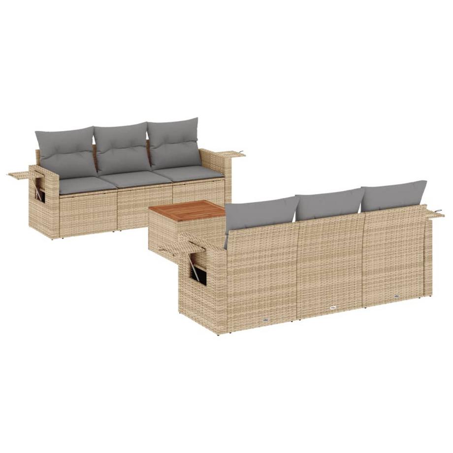 Ensemble de canapés de jardin rotin synthétique