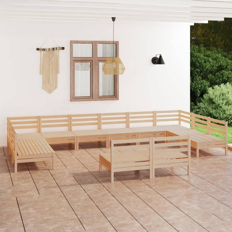 VidaXL Ensemble de meubles de jardin bois  