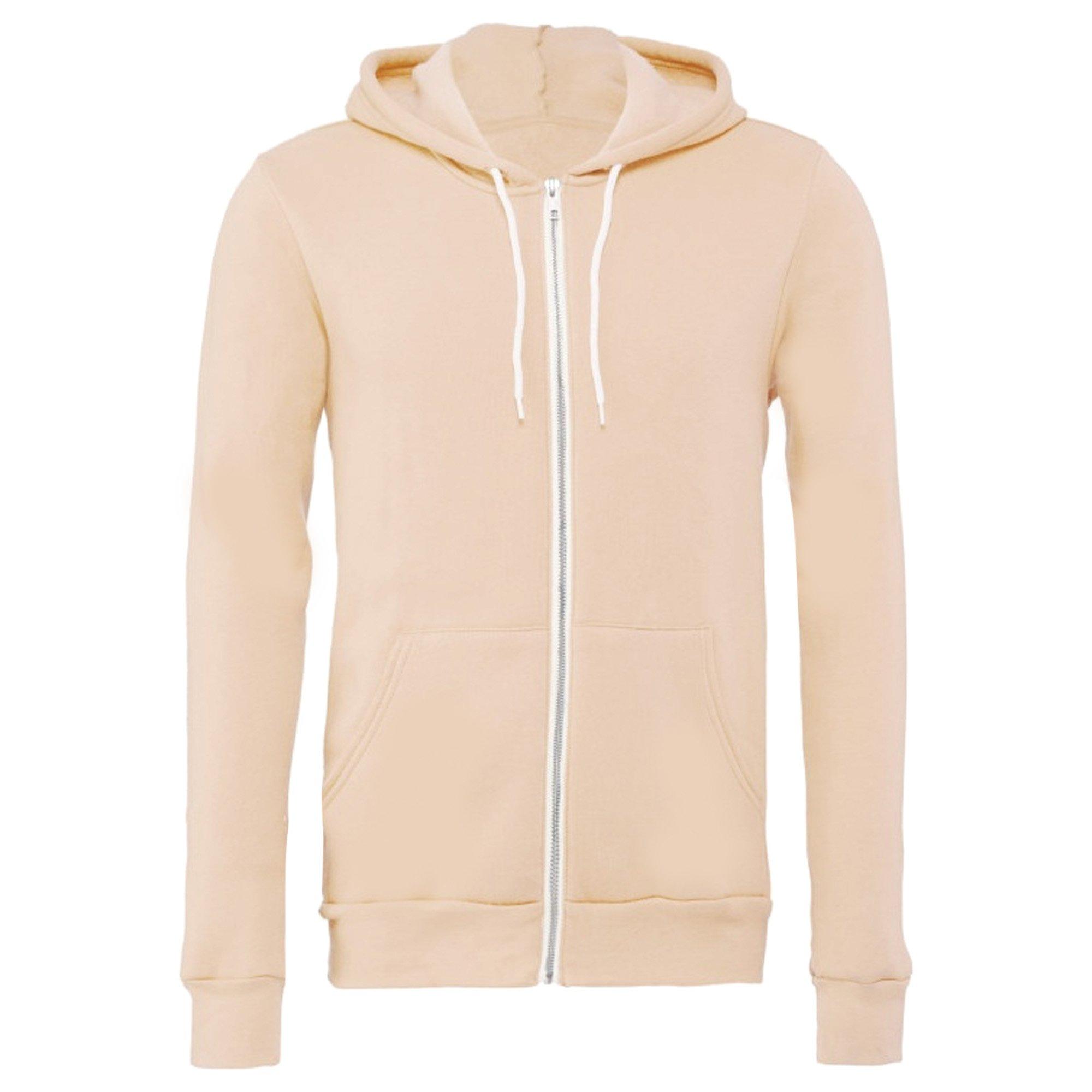 Image of Canvas Fleece Kapuzenjacke Damen Pfirsich XL