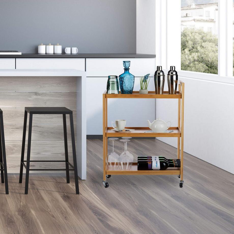 B2X Servierwagen Bambus  