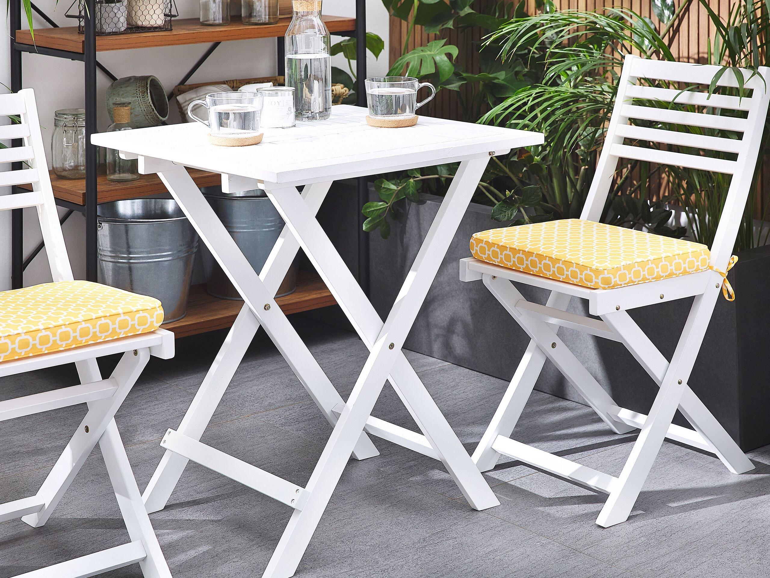 Beliani Lot de 2 coussins pour chaises de jardin en Polyester Moderne FIJI  