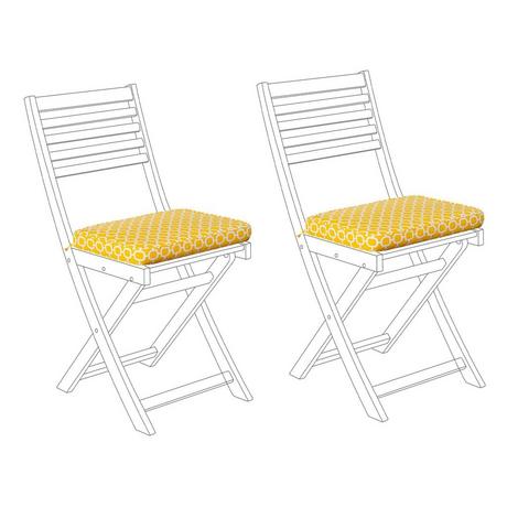 Beliani Lot de 2 coussins pour chaises de jardin en Polyester Moderne FIJI  