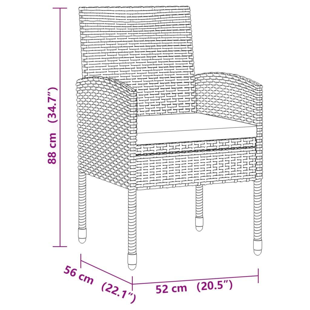 VidaXL Garten essgruppe poly-rattan  