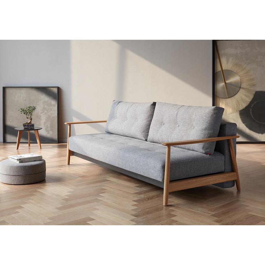 mutoni Canapé-lit Eluma Deluxe Button - Twist Granite  