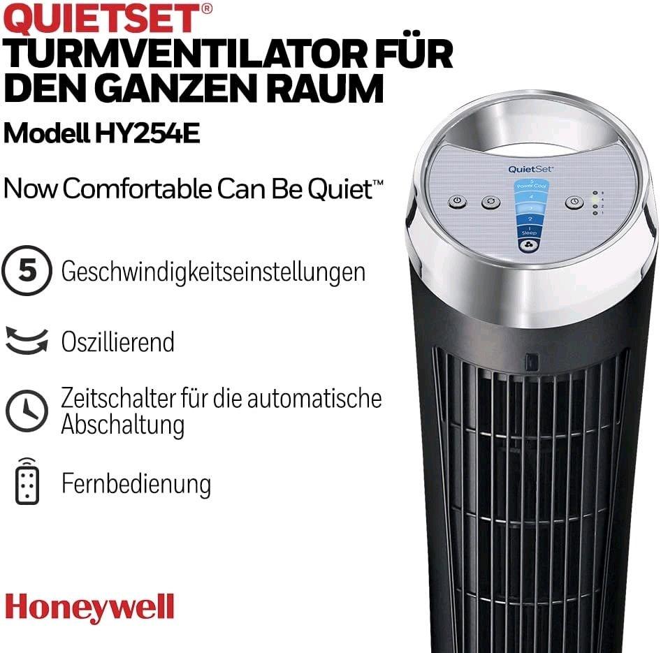 Honeywell Turmventilator 35 W (L x B x H) 174 x 170 x 800 mm Schwarz, Chrom  
