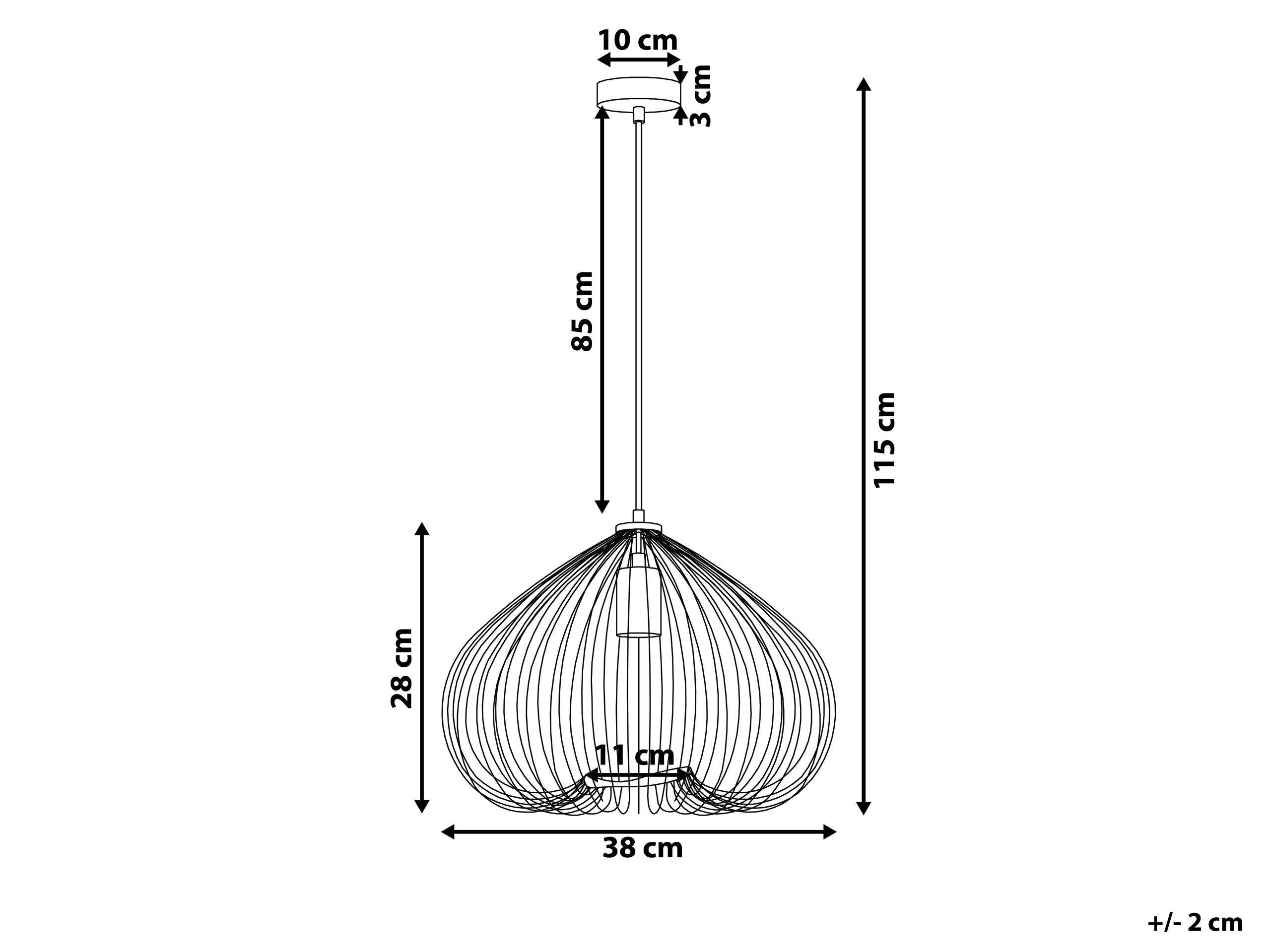 Beliani Lampe suspension en Métal Moderne TORDINO  