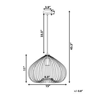 Beliani Lampe suspension en Métal Industriel TORDINO  