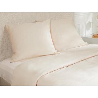Vente-unique TALORA Completo Lenzuola Raso 240 x 260 cm Bianco  