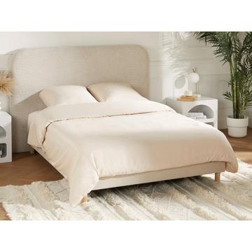 Completo lenzuola in Satin 108 fili/cm² Copripiumino 240x260 cm + 2 Federe 63x63 cm Beige - TALORA di PALACIO