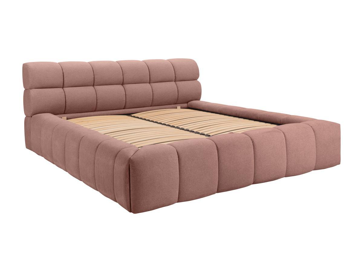 PASCAL MORABITO Lit coffre 180 x 200 cm - Tissu - Rose + Matelas - FORVIK de Pascal Morabito  