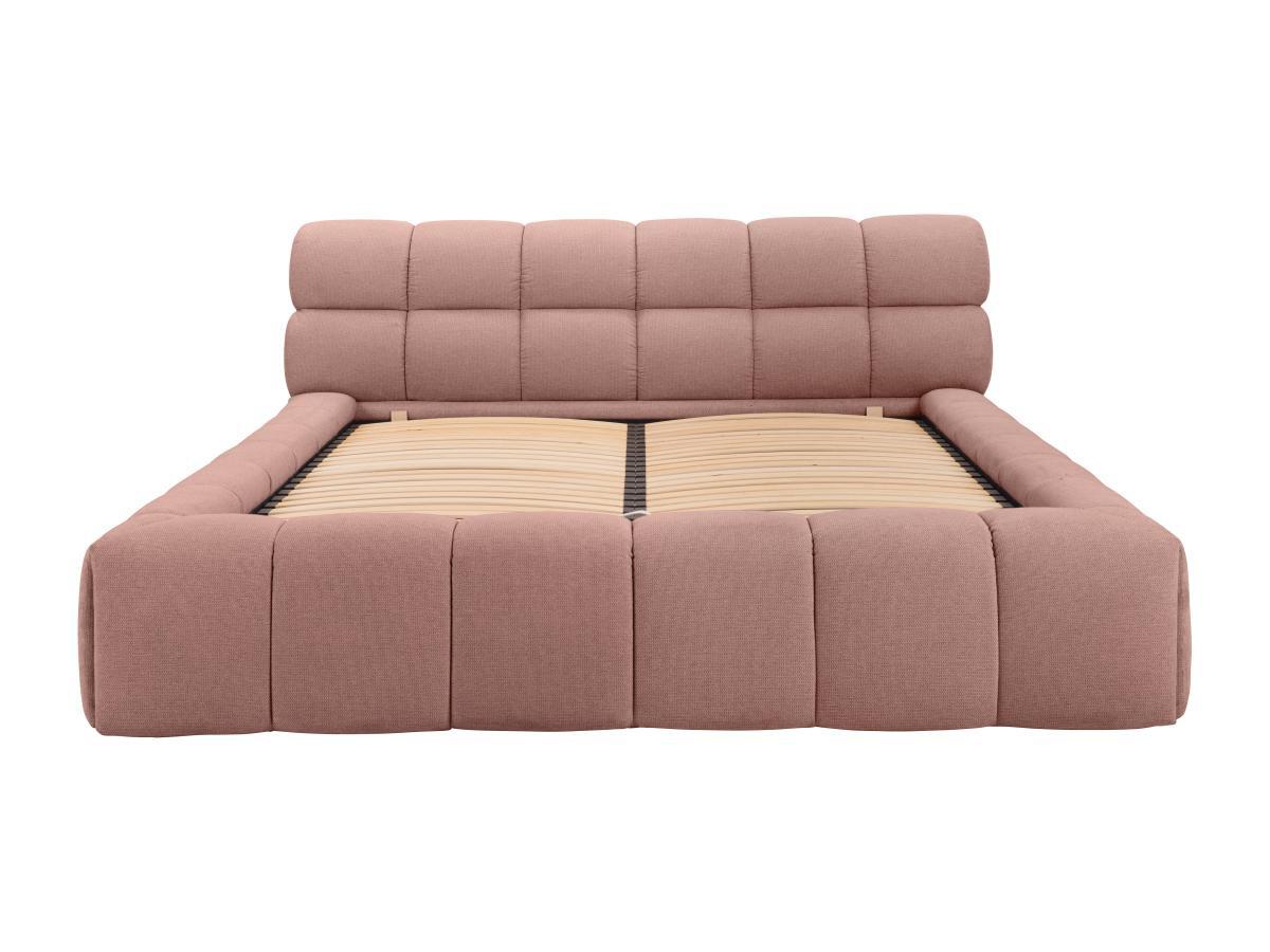 PASCAL MORABITO Lit coffre 180 x 200 cm - Tissu - Rose + Matelas - FORVIK de Pascal Morabito  