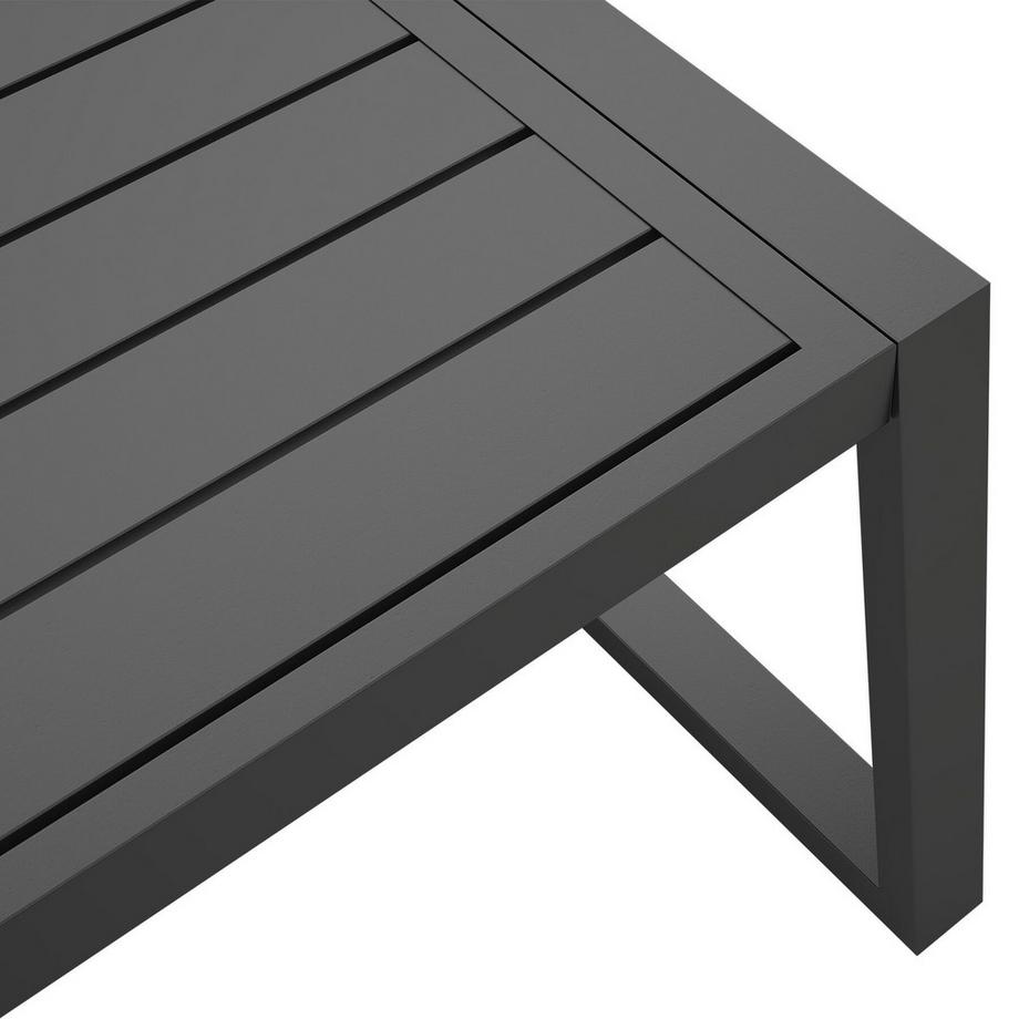 Tectake Aluminium Garten-Lounge Set Captive im Rope-Design 7 cm Sitzpolster, dicke Rückenkissen  