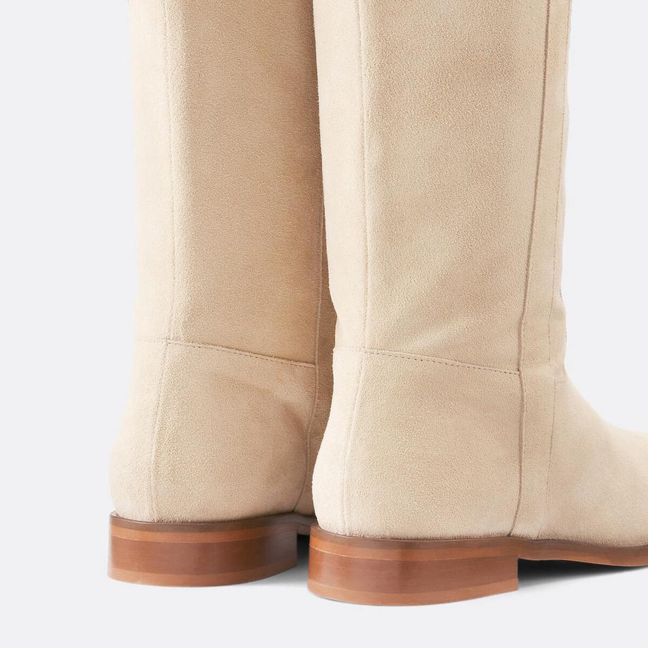 La Redoute Collections  Bottes esprit cavalière en cuir suédé 