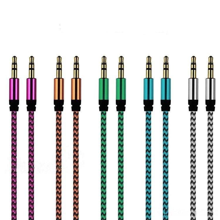 eStore  Cavo ausiliario intrecciato da 3,5 mm da 1 m - verde 