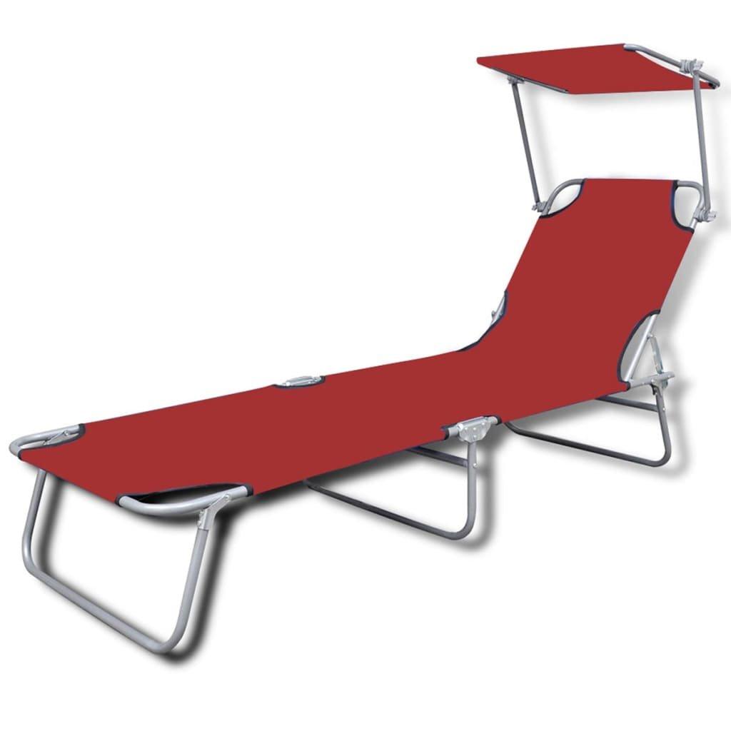 VidaXL Chaise longue tissu  