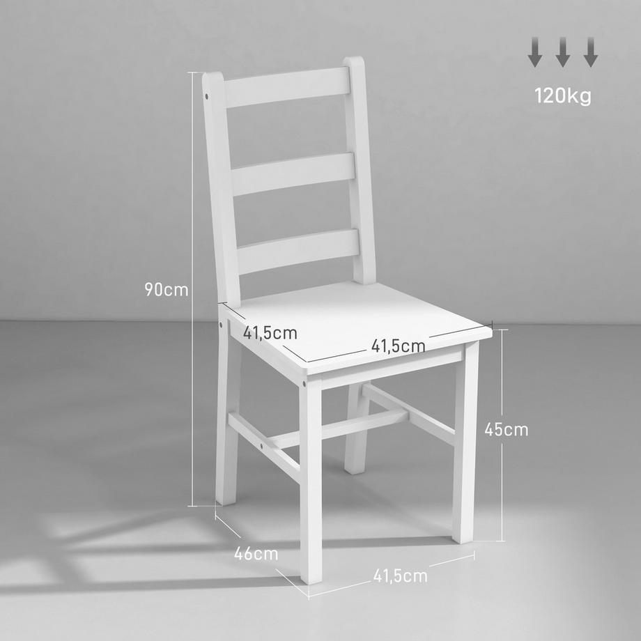 HOMCOM Chaises de salle à manger  