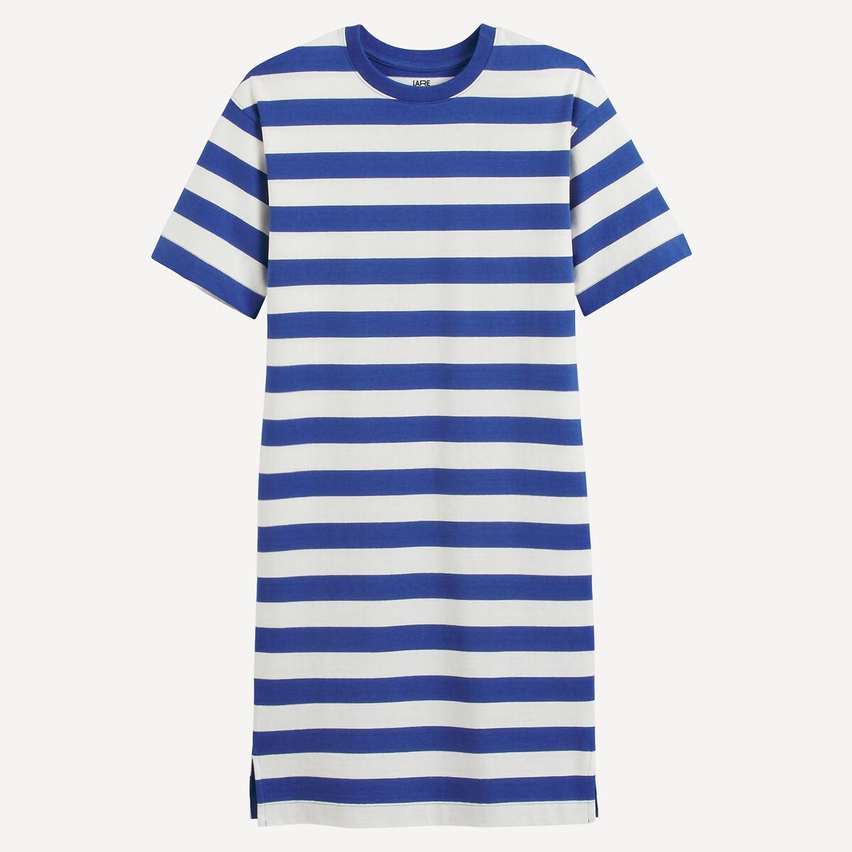 La Redoute Collections  Robe-T-shirt rayée à manches courtes 