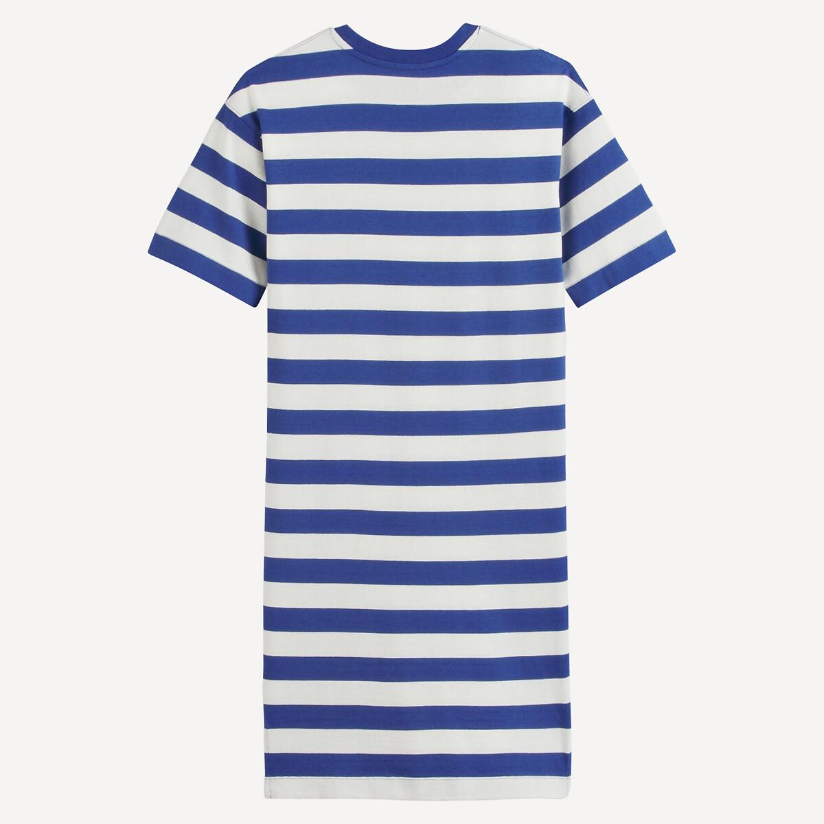 La Redoute Collections  Robe-T-shirt rayée à manches courtes 