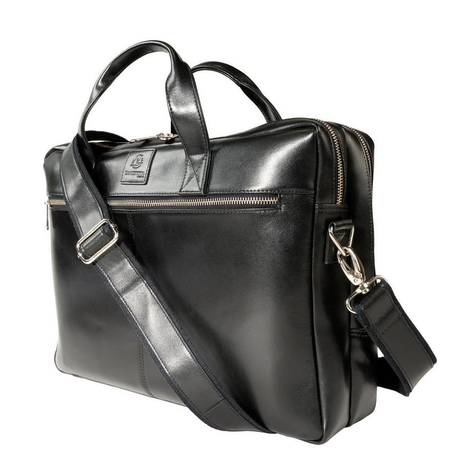 Exacompta Exactive Sacoche Cuir Double Compartiment pour Ordinateur Portable  
