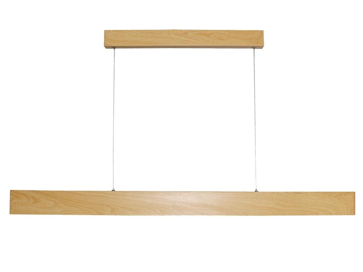 Vente-unique Suspension LED design en aluminium  - L. 118.5 cm - Coloris bois clair - DORVAL  