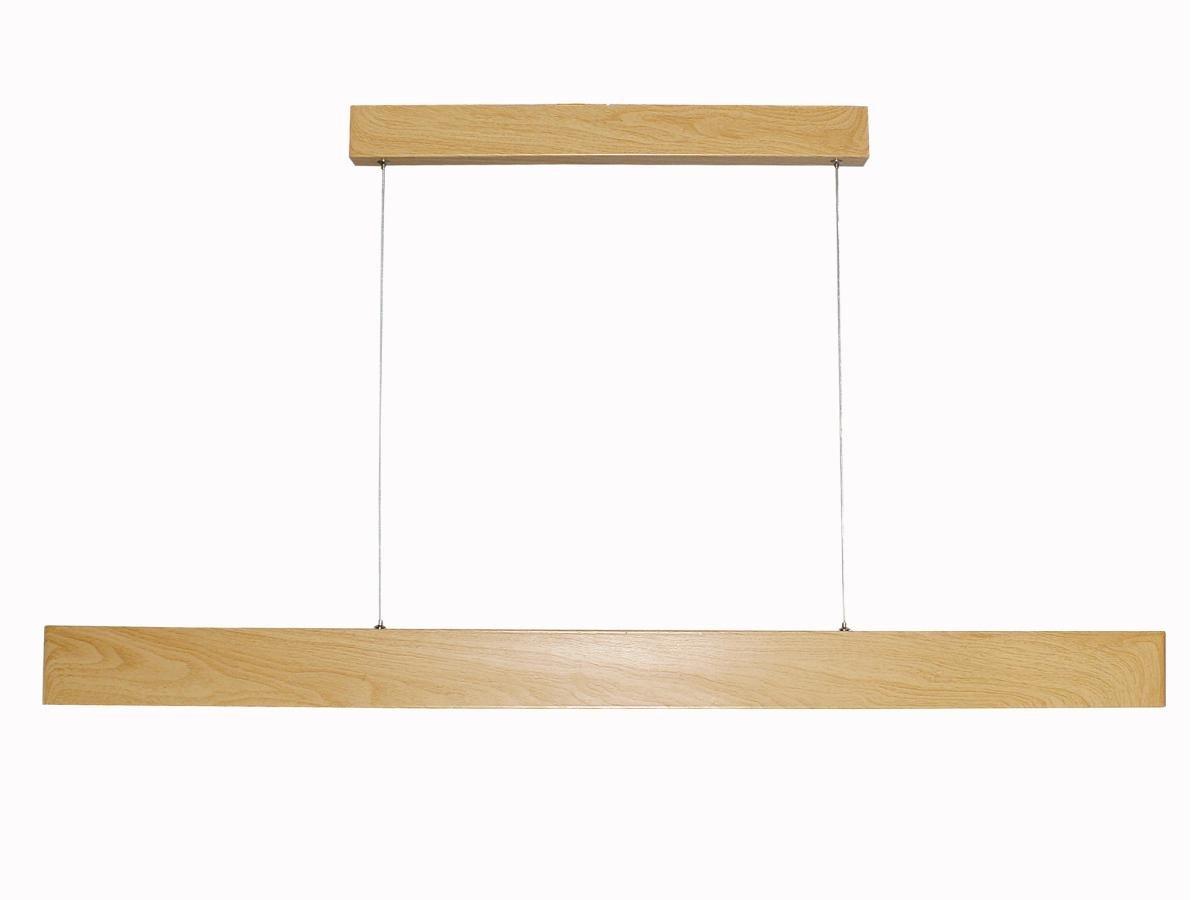 Vente-unique Suspension LED design en aluminium  - L. 118.5 cm - Coloris bois clair - DORVAL  