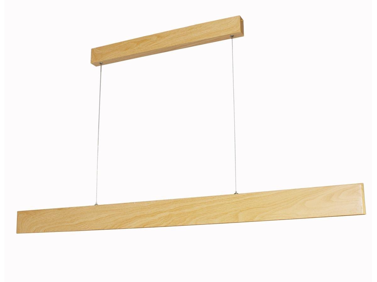 Vente-unique Suspension LED design en aluminium  - L. 118.5 cm - Coloris bois clair - DORVAL  