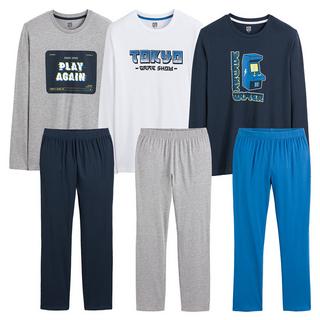 La Redoute Collections  3er-Pack Pyjamas mit Arcade-Motiven 