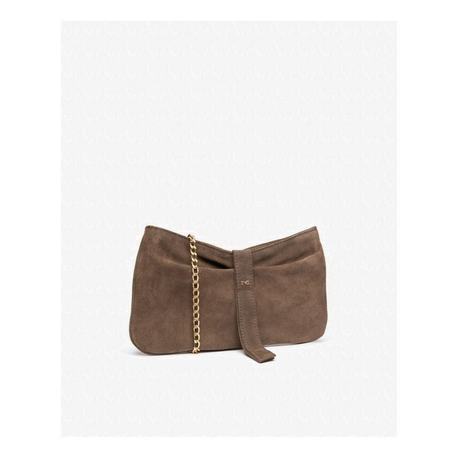 Nero Giardini Veloursleder Clutch mit zentralem Riemen  