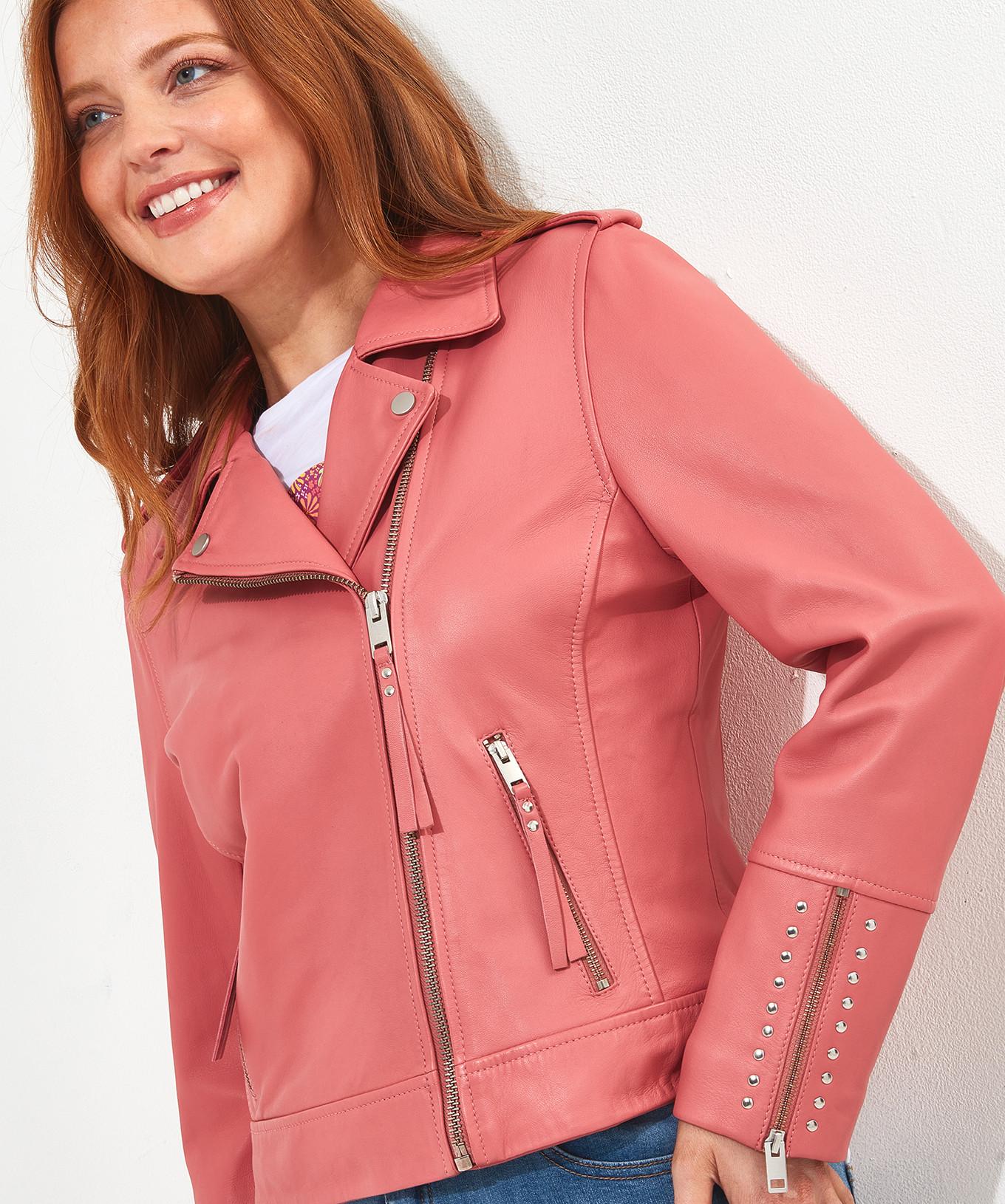 Joe Browns  Nietenbesetzte kurze Lederjacke 