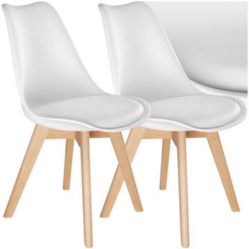 Set Esszimmerstuhl Frederikke Scandi-Design gepolsterte Sitzfläche, ergonomische Form 2er Set