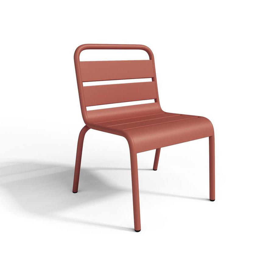 Vente-unique Lot de 2 chaises de jardin empilables pour enfants en métal - Terracotta - POPAYAN de MYLIA  