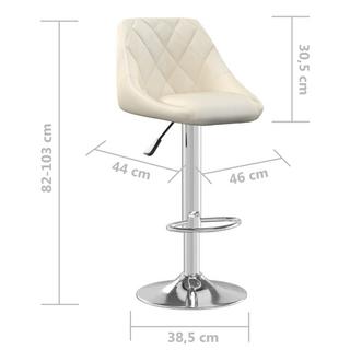 VidaXL Tabouret de bar velours  