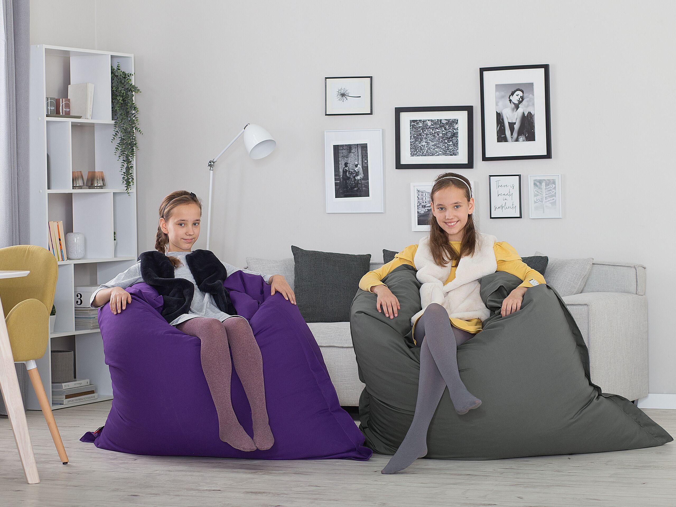 Beliani Pouf géant en Polyester Moderne FUZZY  