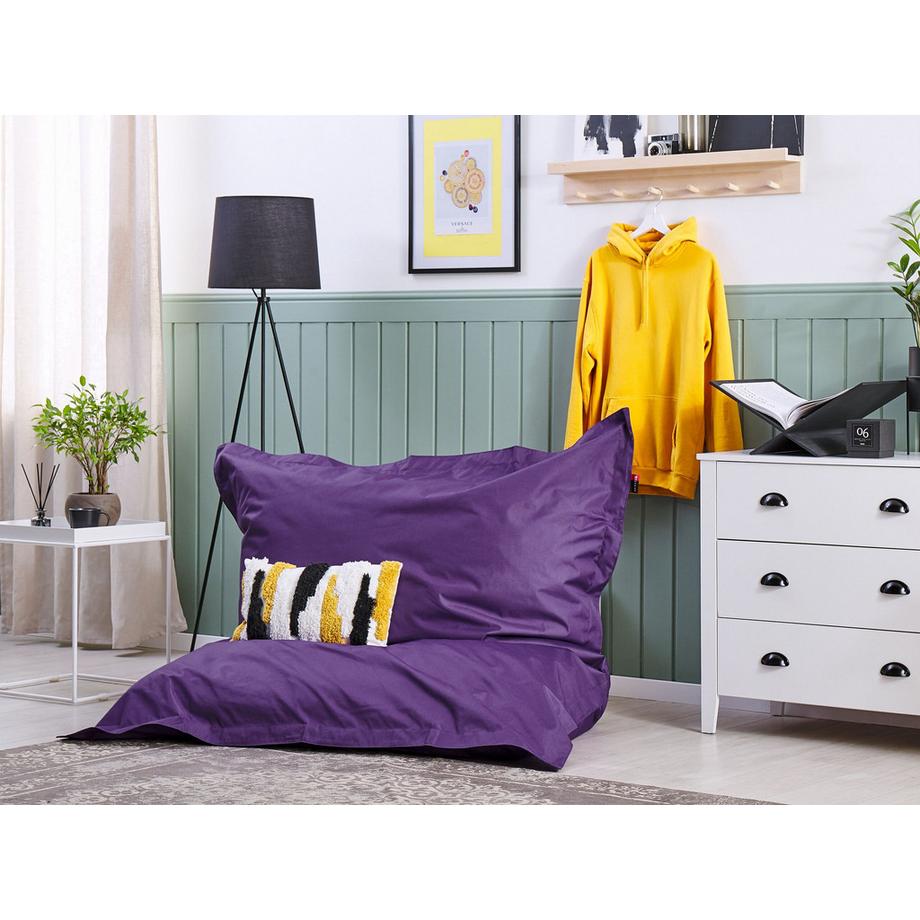 Beliani Poltrona sacco en Tessuto Moderno FUZZY  