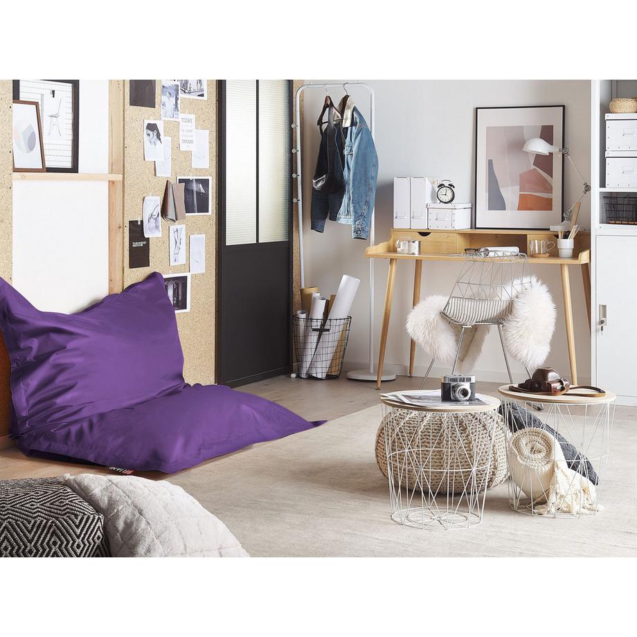 Beliani Poltrona sacco en Tessuto Moderno FUZZY  