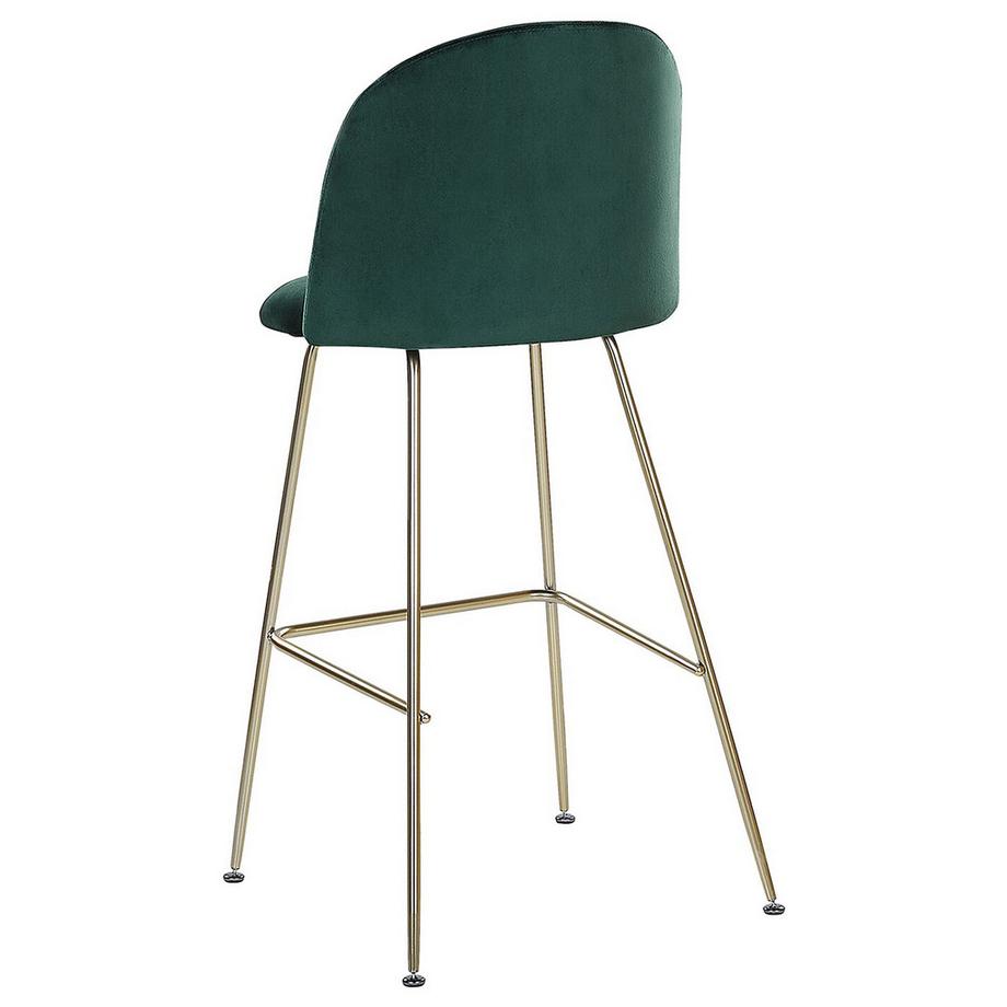 Beliani Lot de 2 chaises de bar en Velours Moderne ARCOLA  