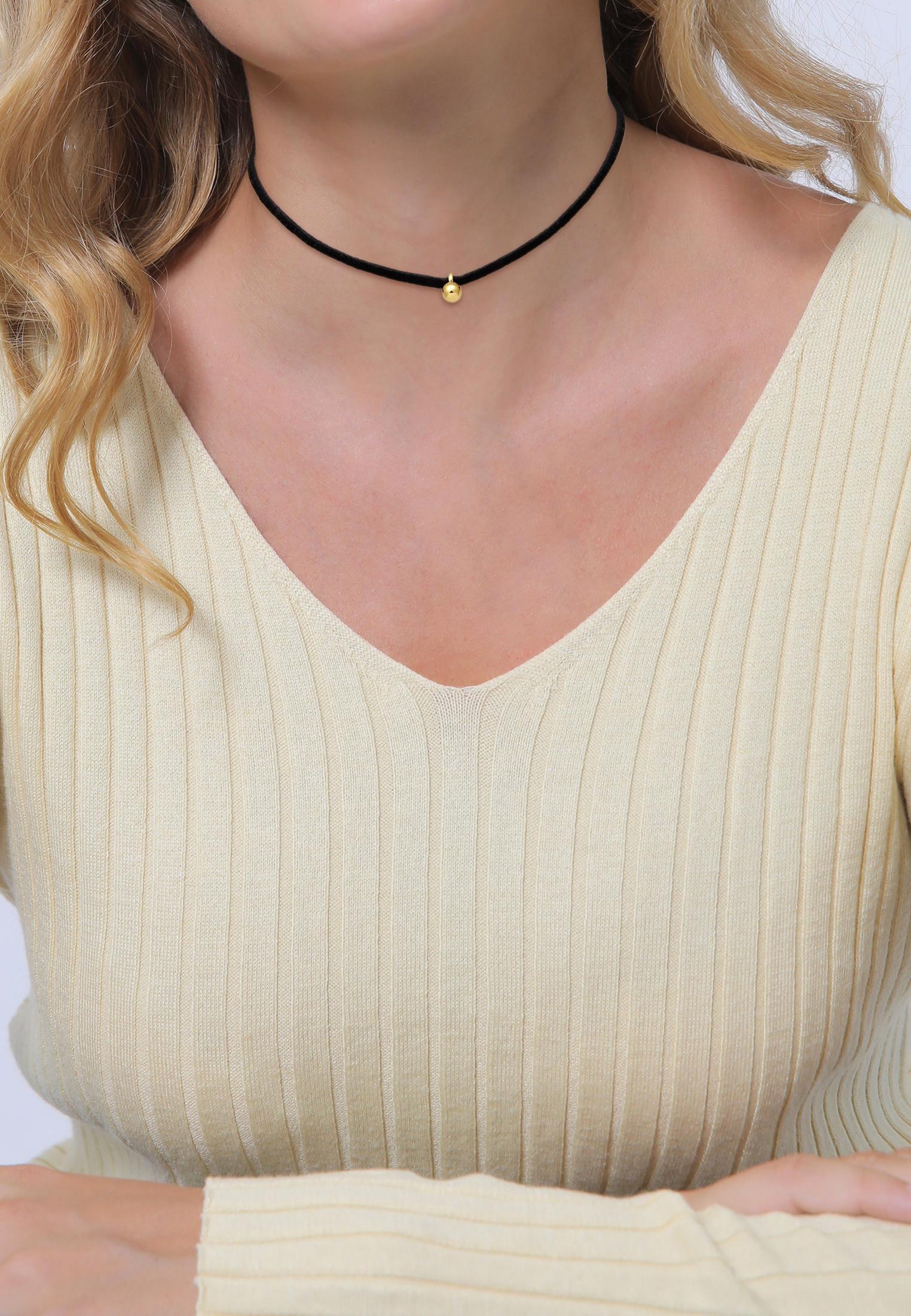 Elli  Collier Choker Velour Noir Collier Femme 