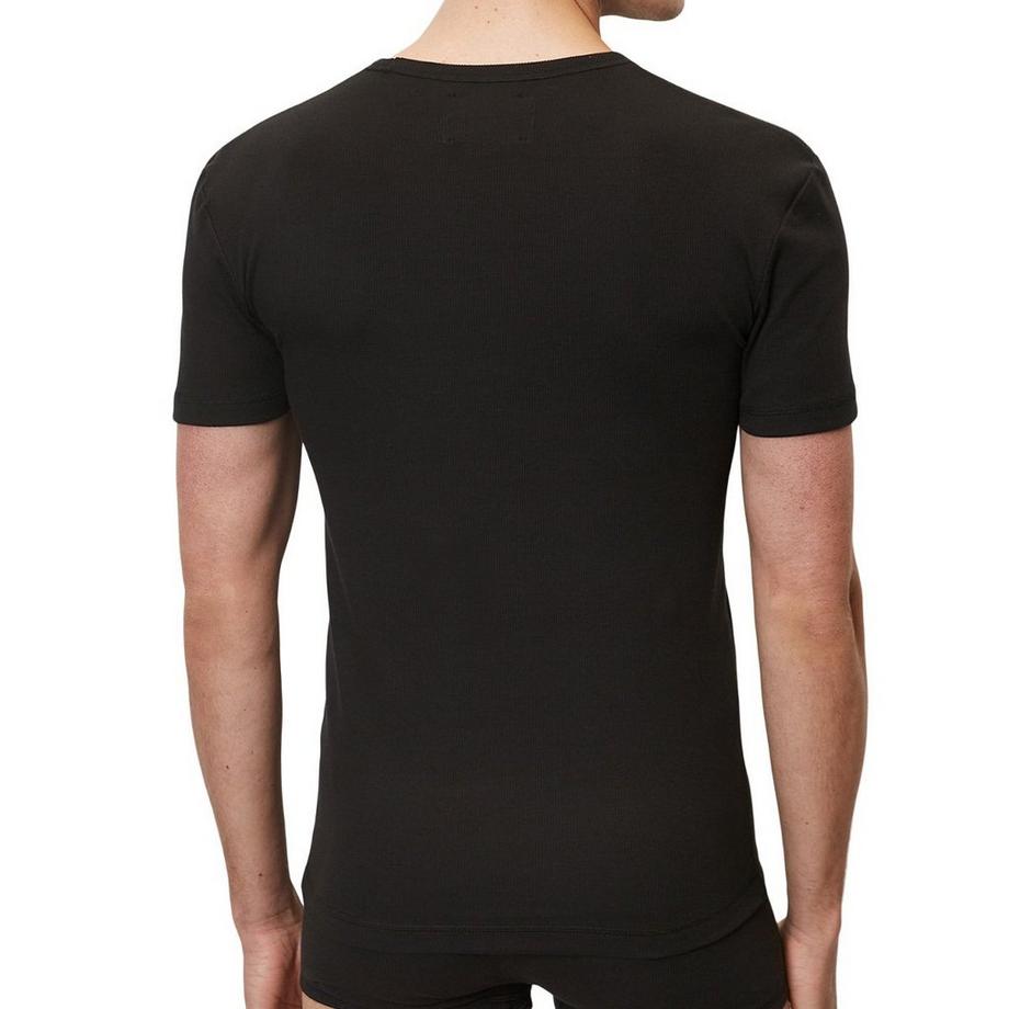 Marc O'Polo Iconic Rib Organic Cotton Kurzarm V-Ausschnitt Shirt 2er Pack  