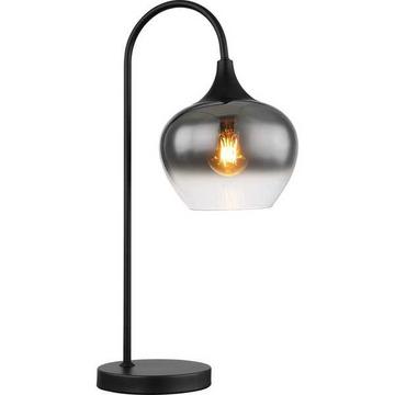 Lampe à poser Maxy métal verre noir mat 1xE27