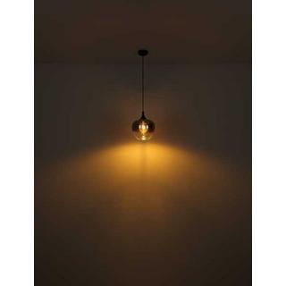 mutoni Lampe à poser Maxy métal verre noir mat 1xE27  