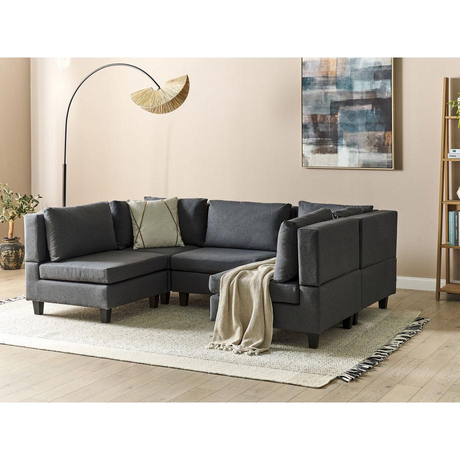 Beliani Canapé en forme de U en Tissu  UNSTAD  