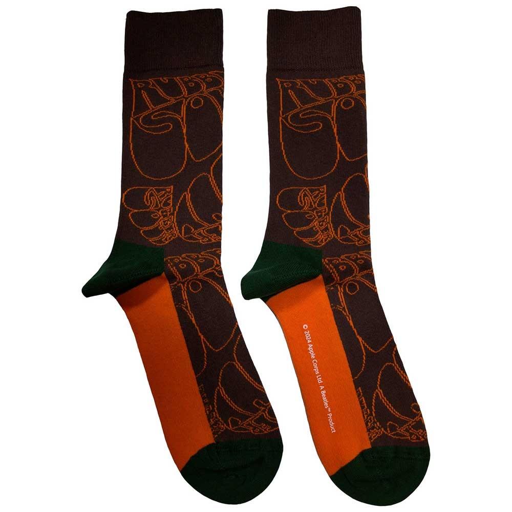 The Beatles  Rubber Soul Text Outlines Repeat Socken 