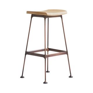 Tikamoon Hoher Hocker aus Esche und Metall copper Diego  