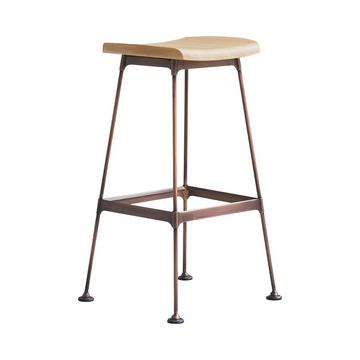 Hoher Hocker aus Esche und Metall copper Diego