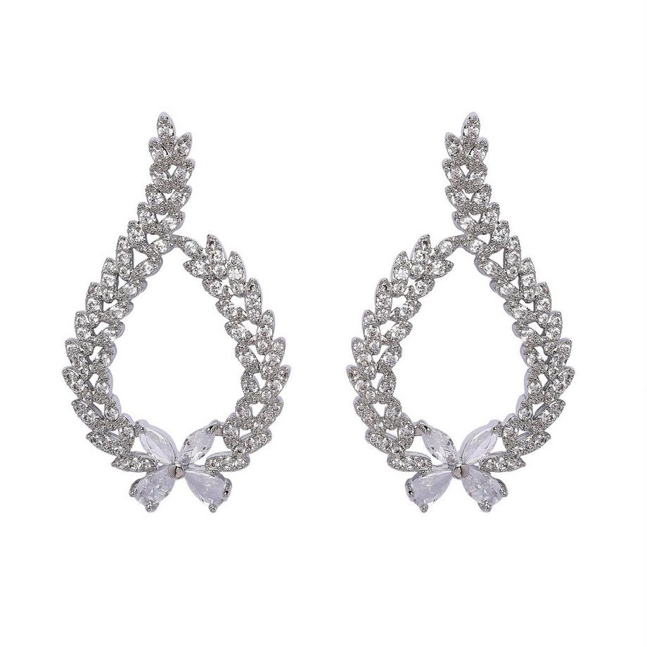 Funkelnde Florale Ohrringe